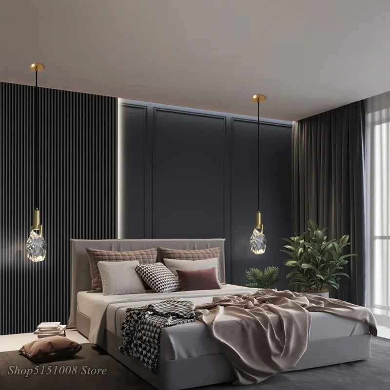 Nordic Gold Crystal Pendant Light