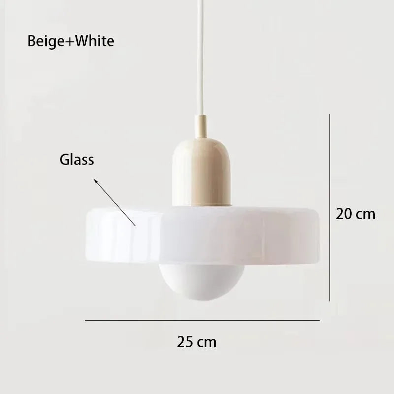 Nordic Vintage Orange Glass Pendant Light