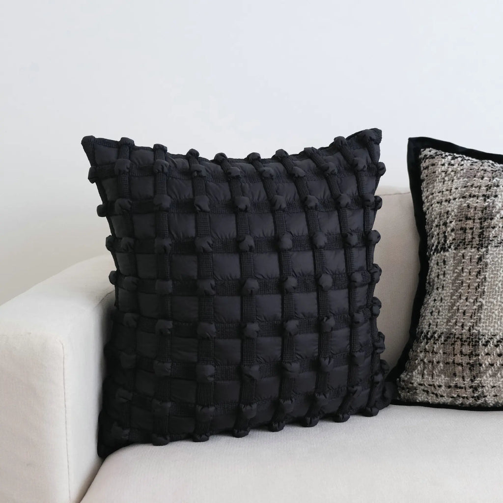 DecorBites™ 3D Dot Bubble Gray Black White Luxury Cushion Cover - Fashionable Home Decor