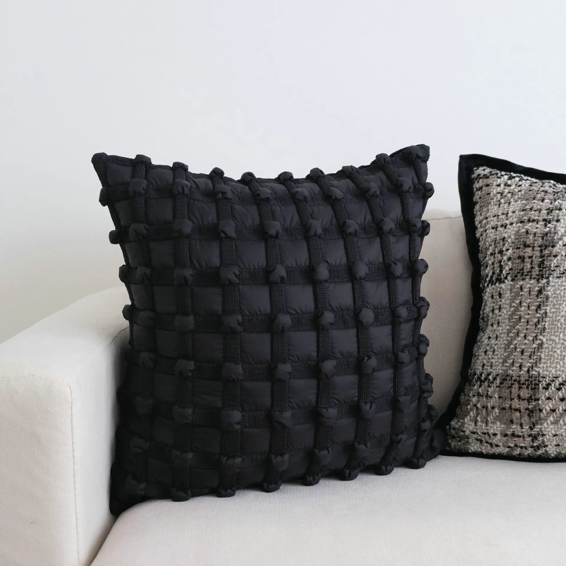 DecorBites™ 3D Dot Bubble Gray Black White Luxury Cushion Cover - Fashionable Home Decor