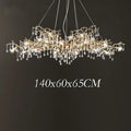 ثريا كريستال ذهبية من DecorBites™: إضاءة LED عصرية فاخرة لغرفة المعيشة والفيلا