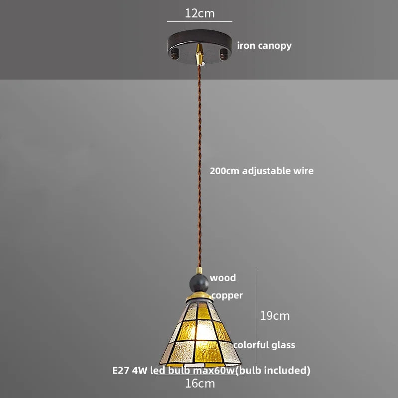 DecorBites™ Clear Glass LED Pendant Light Bar Dining Room Decor Hang Lamp Luminaire