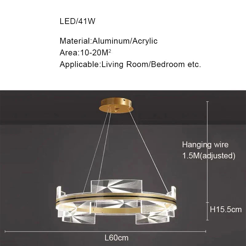 DecorBites™ Gold LED Pendant Lights Modern Living Room Dining Kitchen Bar Decor Lighting