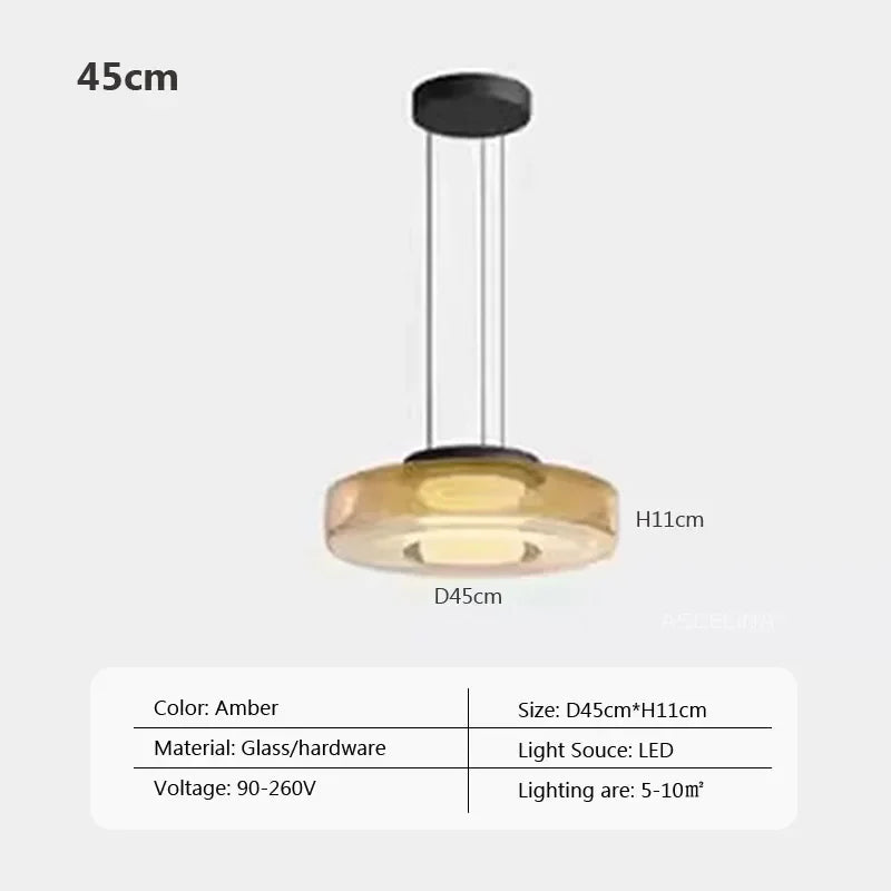 Nordic Glass Pendant Light in Green or Gray