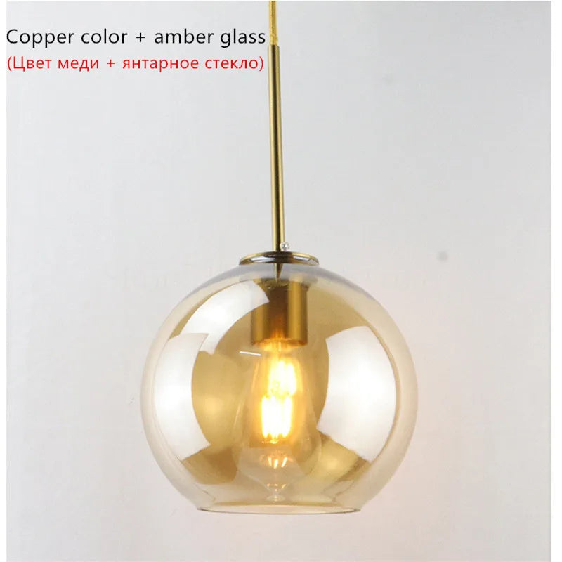 DecorBites™ Glass Ball LED Pendant Lights for Chic Home Decor and Lighting