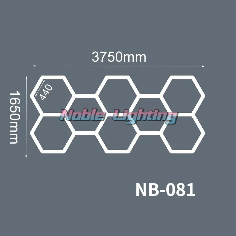 DecorBites™ Hexagon LED Ceiling Light for Barbershop and Garage Hair Salon