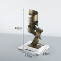 DecorBites™ Irregular Crimp Metal Ornaments: Creative Twist Sculpture Artwork for Aesthetic Room Decor