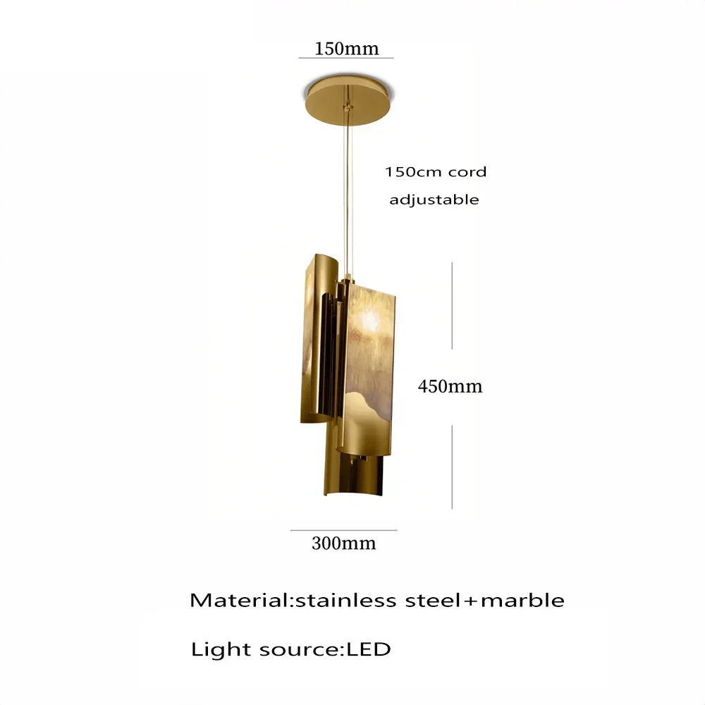 DecorBites™ Italian Marble Pendant Lamp Gold 2025 - Luxury Dining Room Decor
