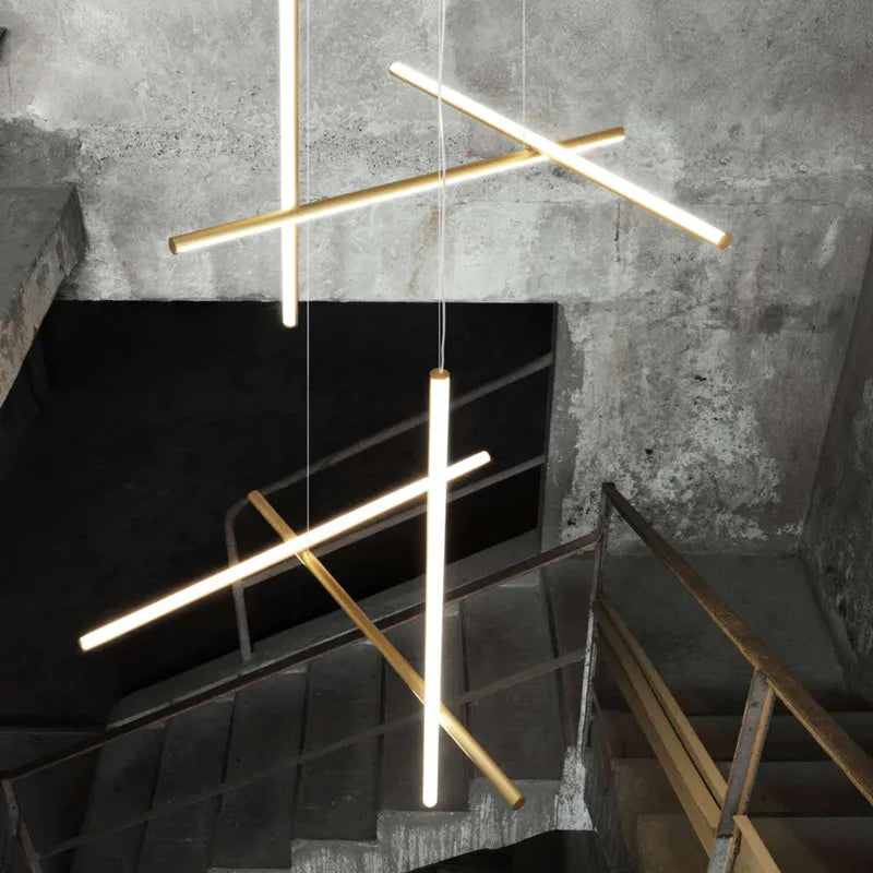 DecorBites™ ثريا سقف خطية LED ثريا غرفة طعام فاخرة بتصميم إيطالي