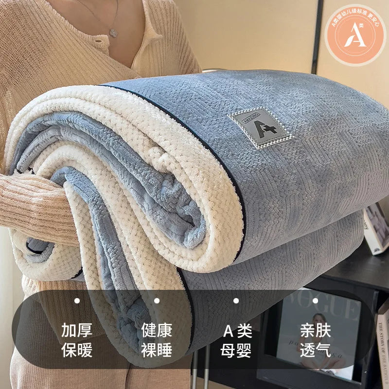 DecorBites™ Light Luxury Velvet Plush Cotton Blanket