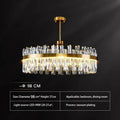 DecorBites™ Crystal Chandeliers: Round LED Luxury Ceiling Pendant Lights for Elegant Home Decor.