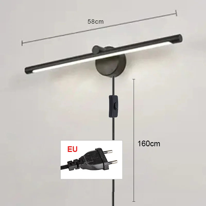 مصباح حائط LED من DecorBites™ مزود بمستشعر حركة وخاصية التعتيم باللمس - 40 سم/55 سم