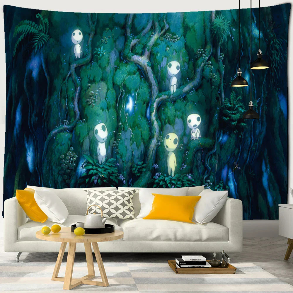 DecorBites™ Cute Skeleton Tapestry: Psychedelic Boho Wall Hanging for Retro Room Decor