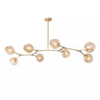 Modern Nordic Glass Pendant Light in Painted Metal
