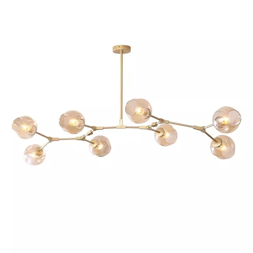 Modern Nordic Glass Pendant Light in Painted Metal