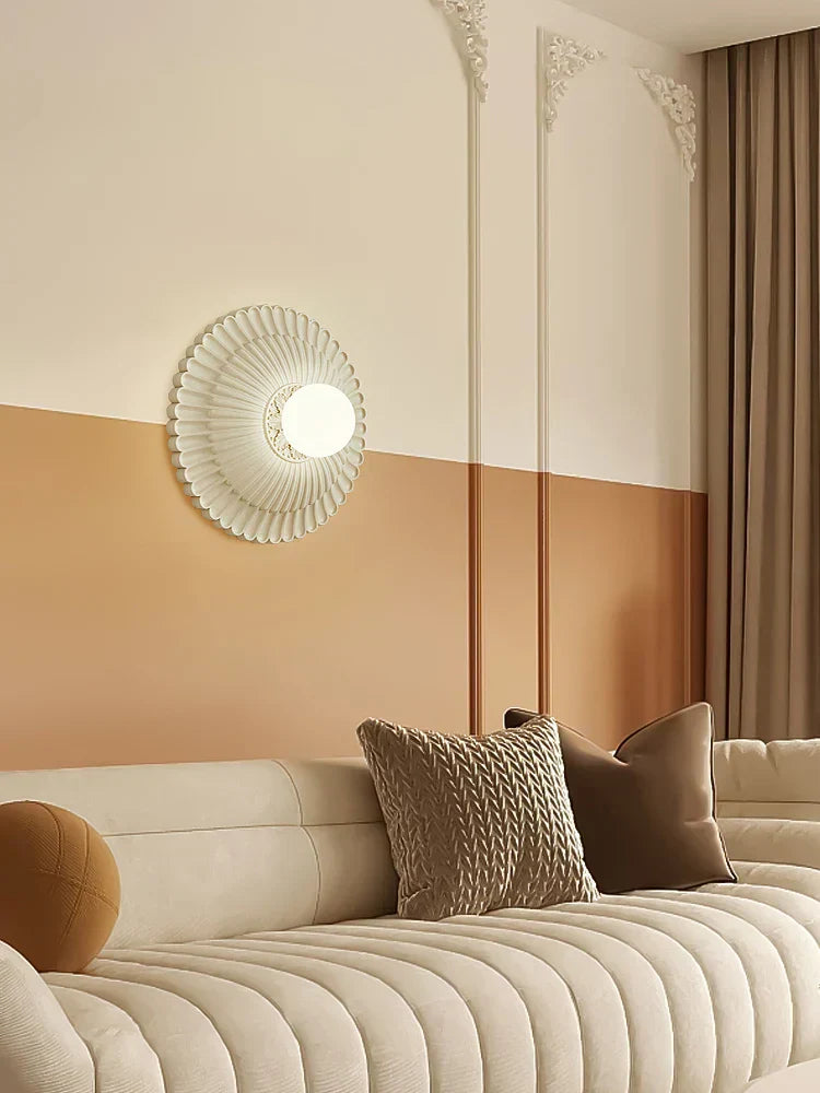 DecorBites™ French Cream Wind Wall Lamp - Pastoral Style Bedroom Sconce