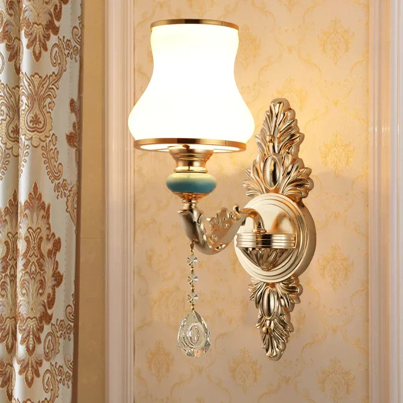 DecorBites™ Crystal Wall Sconce Bedroom Lamp Indoor Modern Lighting Europen Style
