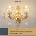 Applique murale LED DecorBites™ Or Cristal pour chambre et salon