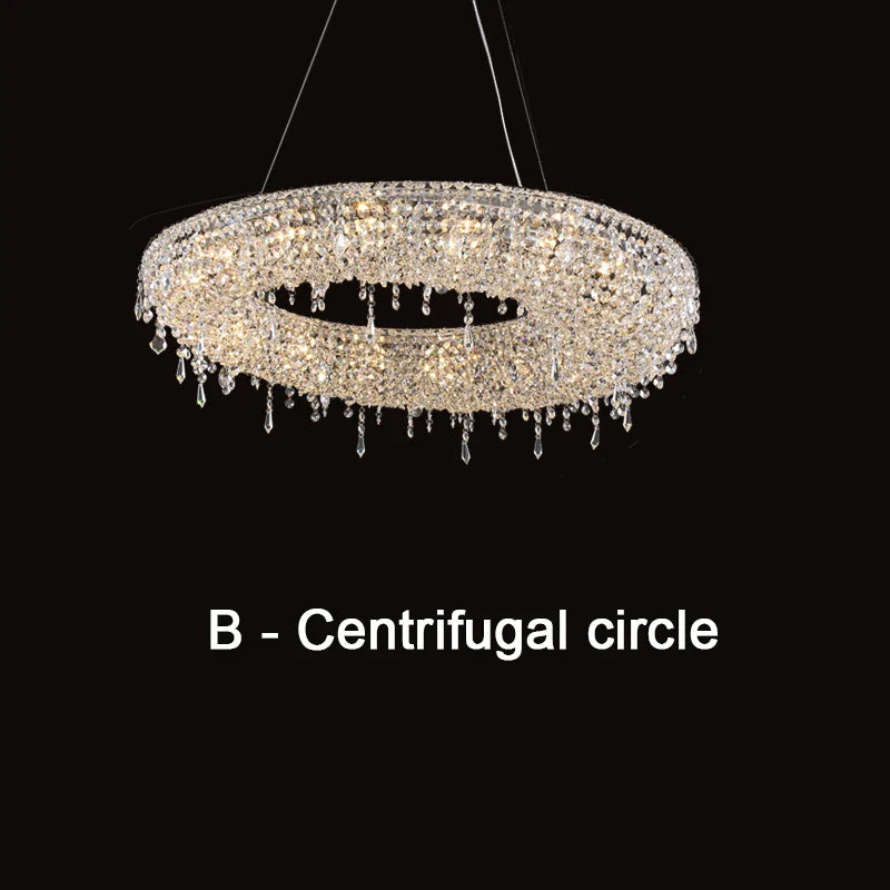 DecorBites™ Bird Nest Crystal Pendant Chandelier | Modern Hall Hotel Living Dining Room Luster