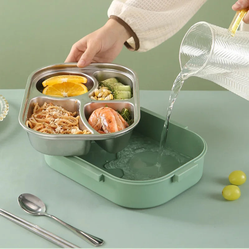 DecorBites™ Insulated Bento Lunch Box Set with Cutlery, Portable Food Storage