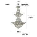 DecorBites™ K9 Crystal Chrome LED Chandelier for Trendy Living Room Lighting