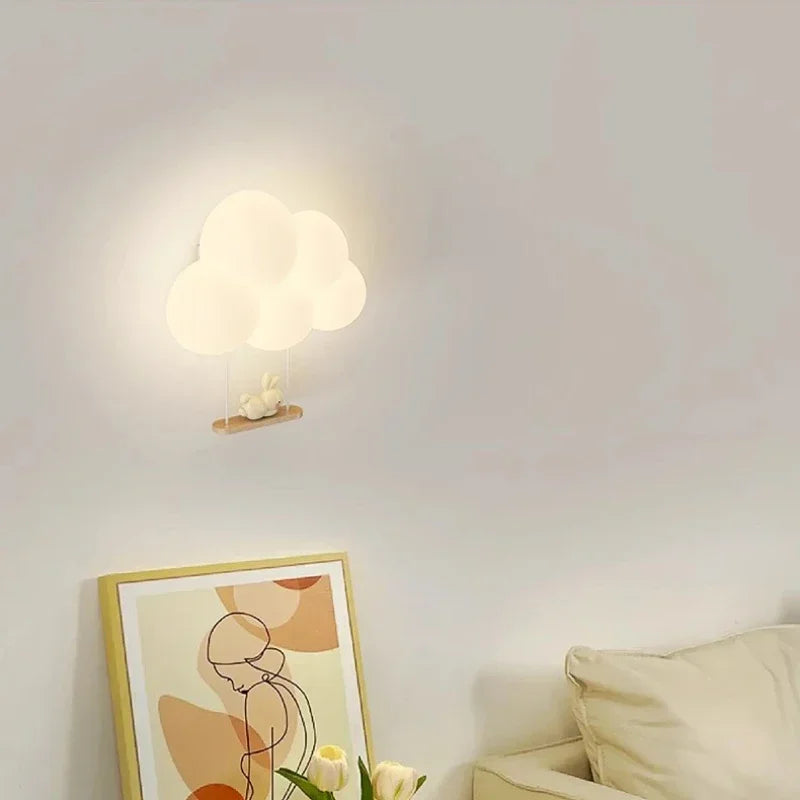 مصابيح حائط LED بتصميم حيوانات لغرف الأطفال من DecorBites™ - تصميم قرد وأرنب وغيمة