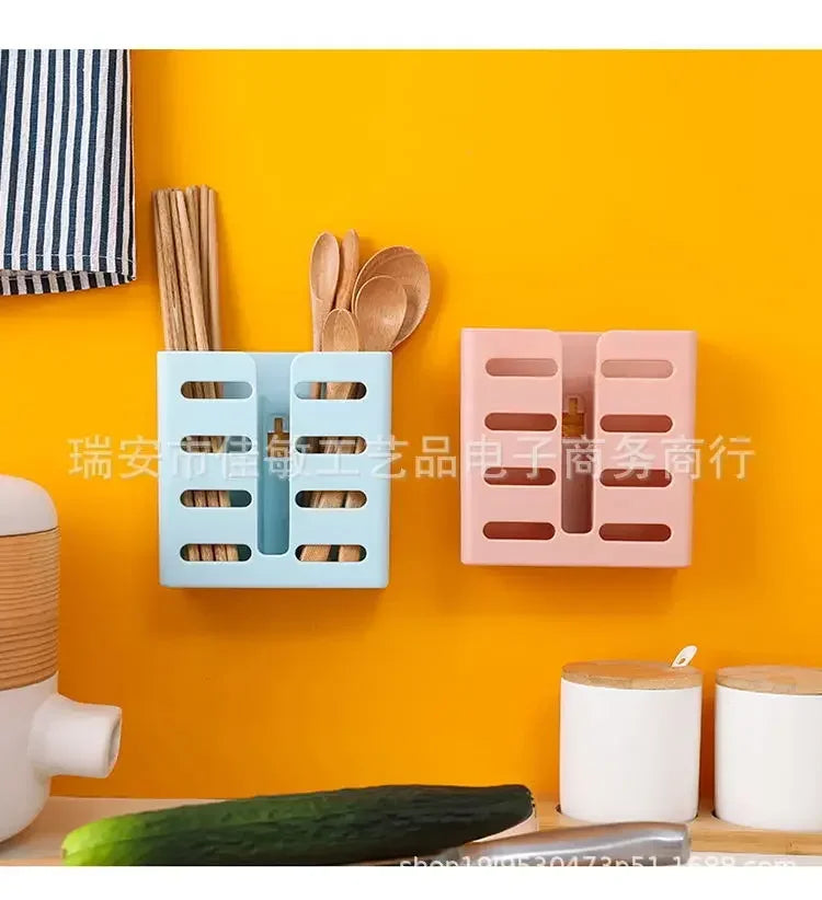 منظم أدوات المطبخ DecorBites™ - رف تخزين أدوات المائدة والفضيات يثبت على الحائط