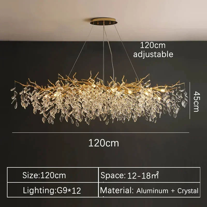 DecorBites™ Crystal Pendant Chandelier LED Lighting for Luxury Modern Interior Decoration