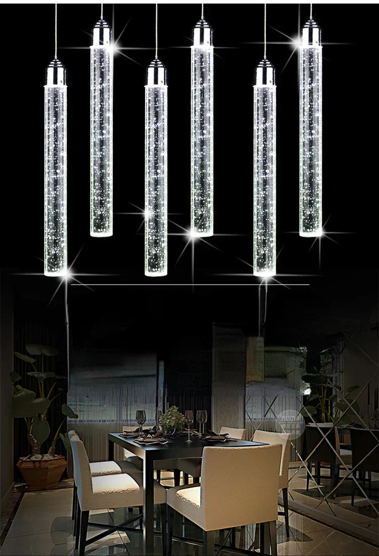 DecorBites™ Crystal LED Pendant Light for Dining Room, Living Room, and Bedroom