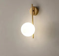 مصباح حائط من DecorBites™ ذهبي مزود بكرة زجاجية بتقنية LED: إضاءة حائط جانبية بتصميم أمريكي للممرات وغرف النوم والدراسة