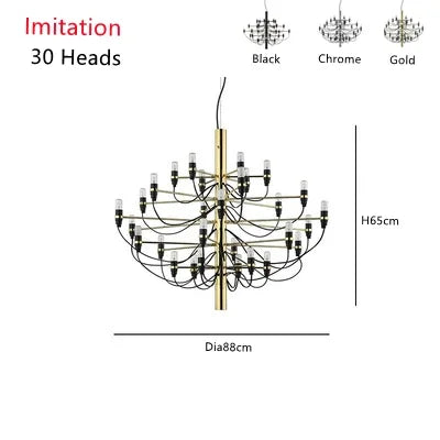 DecorBites™ 2097 Gold Silver Chandelier 50 Heads Pendant Lights for Living Room decor