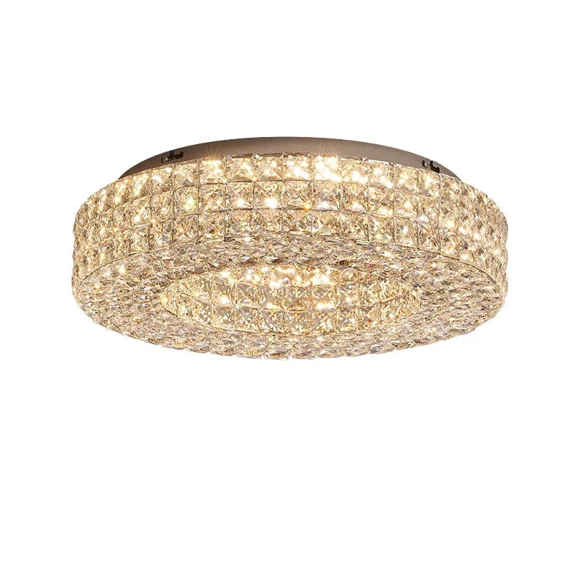 DecorBites™ Crystal LED Ceiling Chandelier: Modern Luxury for Living Room Bedroom Home Decor