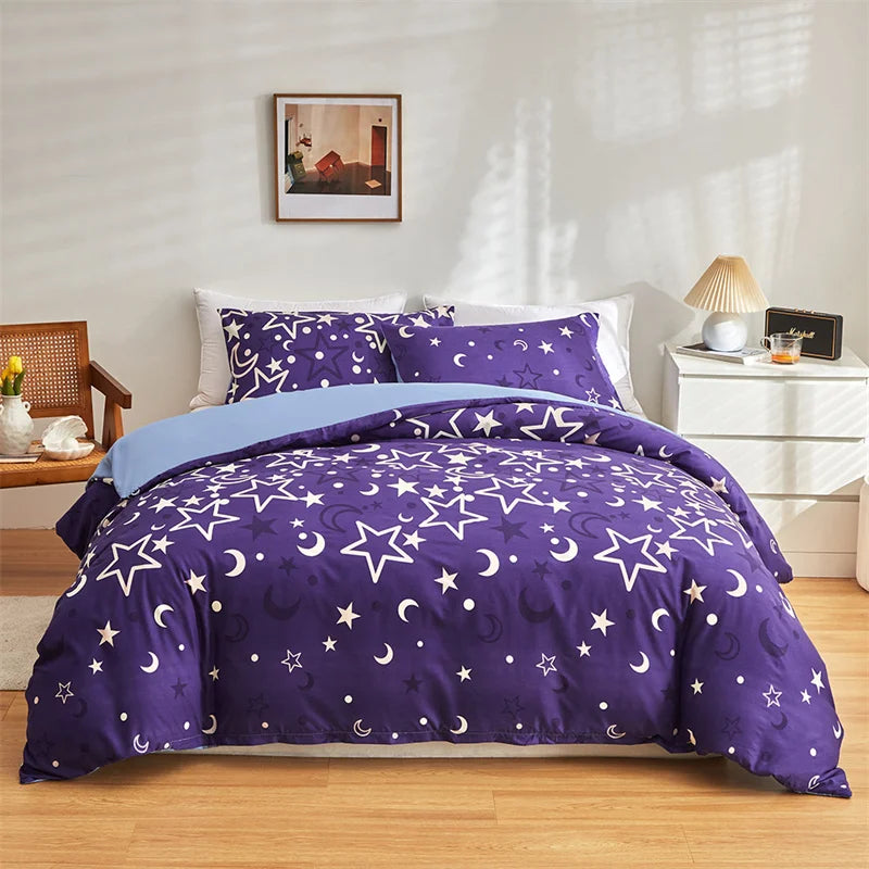 DecorBites™ Cosmos Luminous Bedding Set King Queen Double Single Duvet Cover Dream Quilt