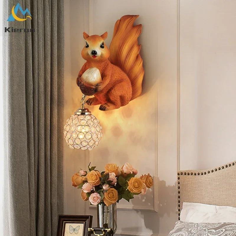 DecorBites™ Crystal LED Wall Lamp: Modern Owl Wall Lights for Bedroom, Dining Room, and Living Room