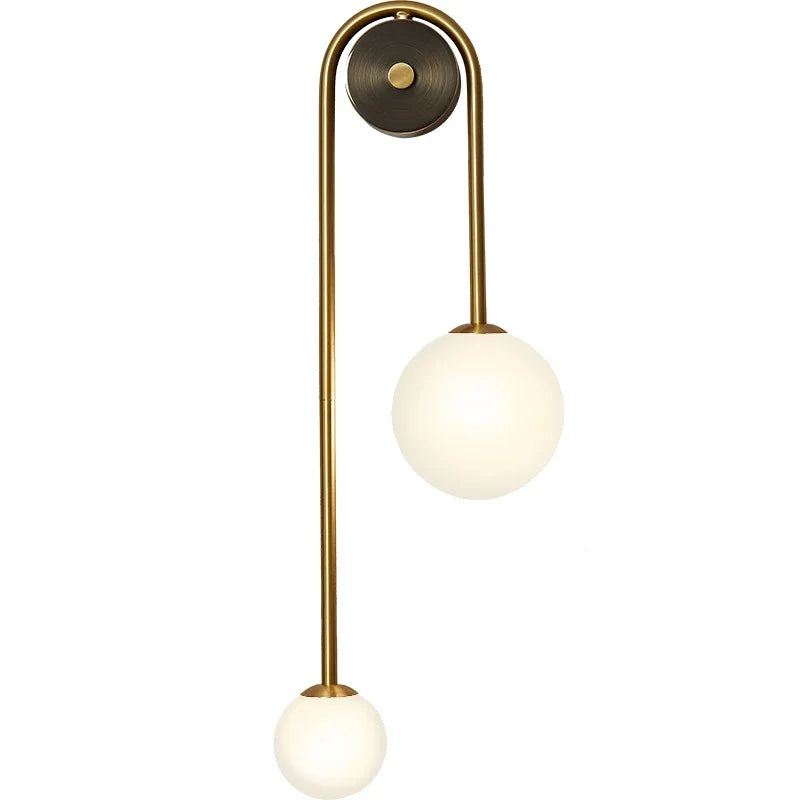 DecorBites™ Glass Ball LED Wall Lamp: Modern Round Gold Iron Light for Bedroom, Living Room