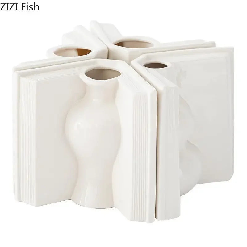 DecorBites™ Creative Flowers Desk Decoration Vase | Artificial Floral Decor for Aesthetic Rooms
