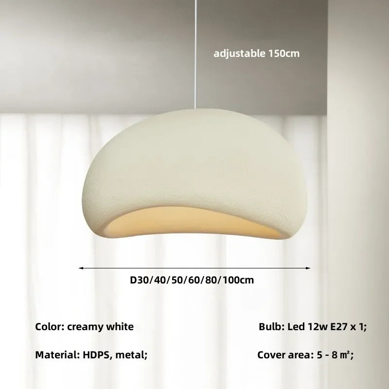 Luminaires Suspendus Led Nordiques DecorBites™ Style Crémeux Wabi Sabi Lustre Escaliers