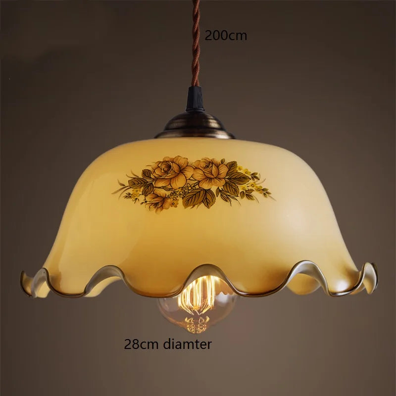 مصباح قلادة DecorBites™ LED الزجاجي الأخضر للمنزل والمطعم والبار والديكور على طراز الدور العلوي.