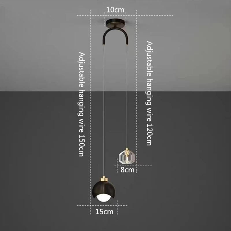 Modern Glass Globe Pendant Light