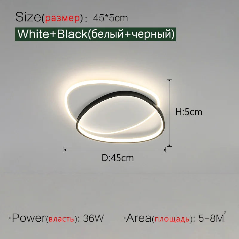 DecorBites™ LED Ceiling Lamp for Bedroom, Modern & Romantic Nordic Design for Master Bedroom & Study Room.