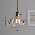 Vintage Shanghai Glass Pendant Light in Green or White