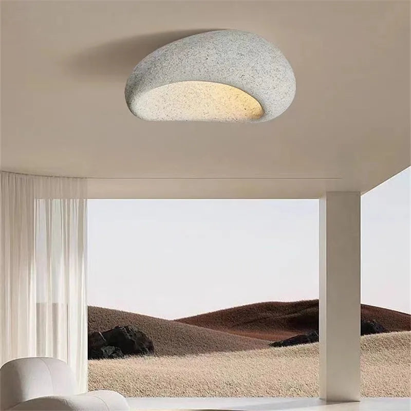 مصباح سقف خمرا E27 من DecorBites™: فن الـWabi Sabi الاسكندنافي لديكور غرف المعيشة المنزلية