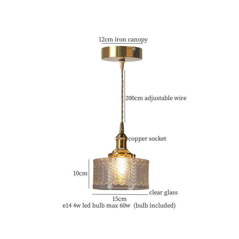 DecorBites™ Glass Pleats LED Pendant Lights for Home and Commercial Spaces