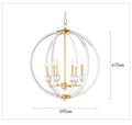 DecorBites™ Country Industrial Ball Chandelier for Home Decor, Bedroom, Living & Dining Room
