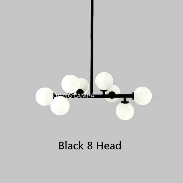 DecorBites™ Glass Ball LED Chandelier Pendant Lamp, Modern Round Design for Home Decor Lighting