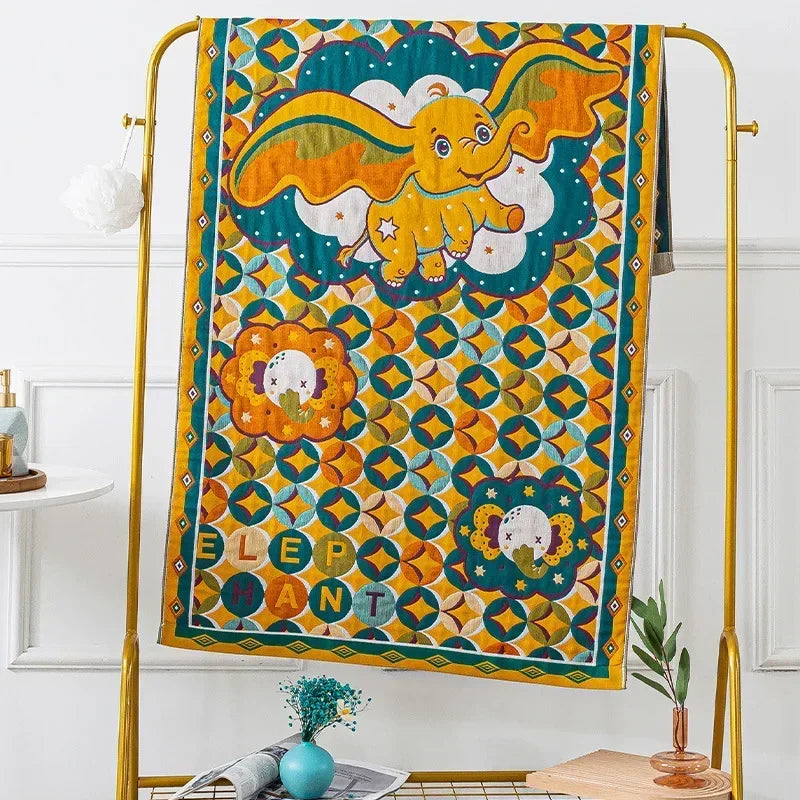 DecorBites™ Cotton Gauze Bath Towels - Soft & Quick-Dry Towel for Adults
