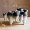 DecorBites™ Abstract Tooth Ceramic Flower Pot Hanging Vase for Artistic Home Decor
