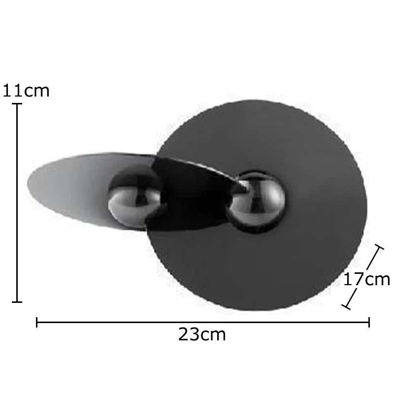 DecorBites™ Geometric Circle Sculpture: Modern Metal Desk Ornament for Room Aesthetic