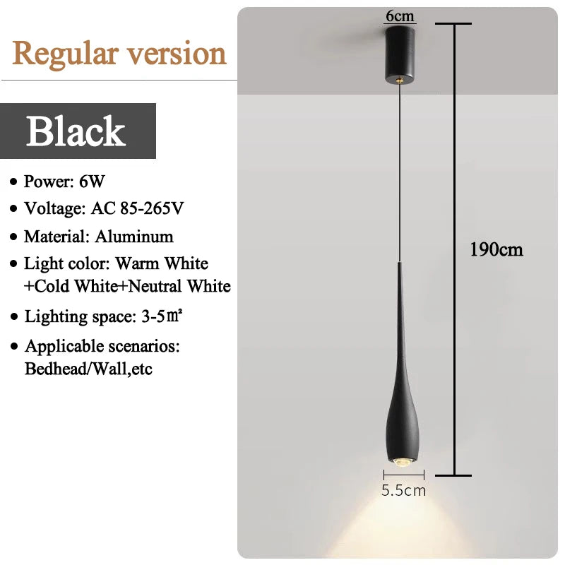 MARPOU Minimalist Adjustable Touch Pendant Light