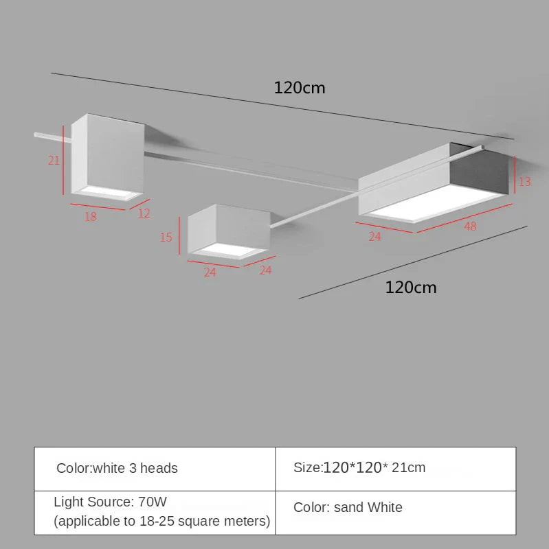 DecorBites™ Black Nordic LED Ceiling Lights Chandeliers for Modern Living Room Decoration
